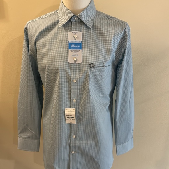 Stafford Other - Stafford Coolmax M Blue Long Sleeve Shirt NWT